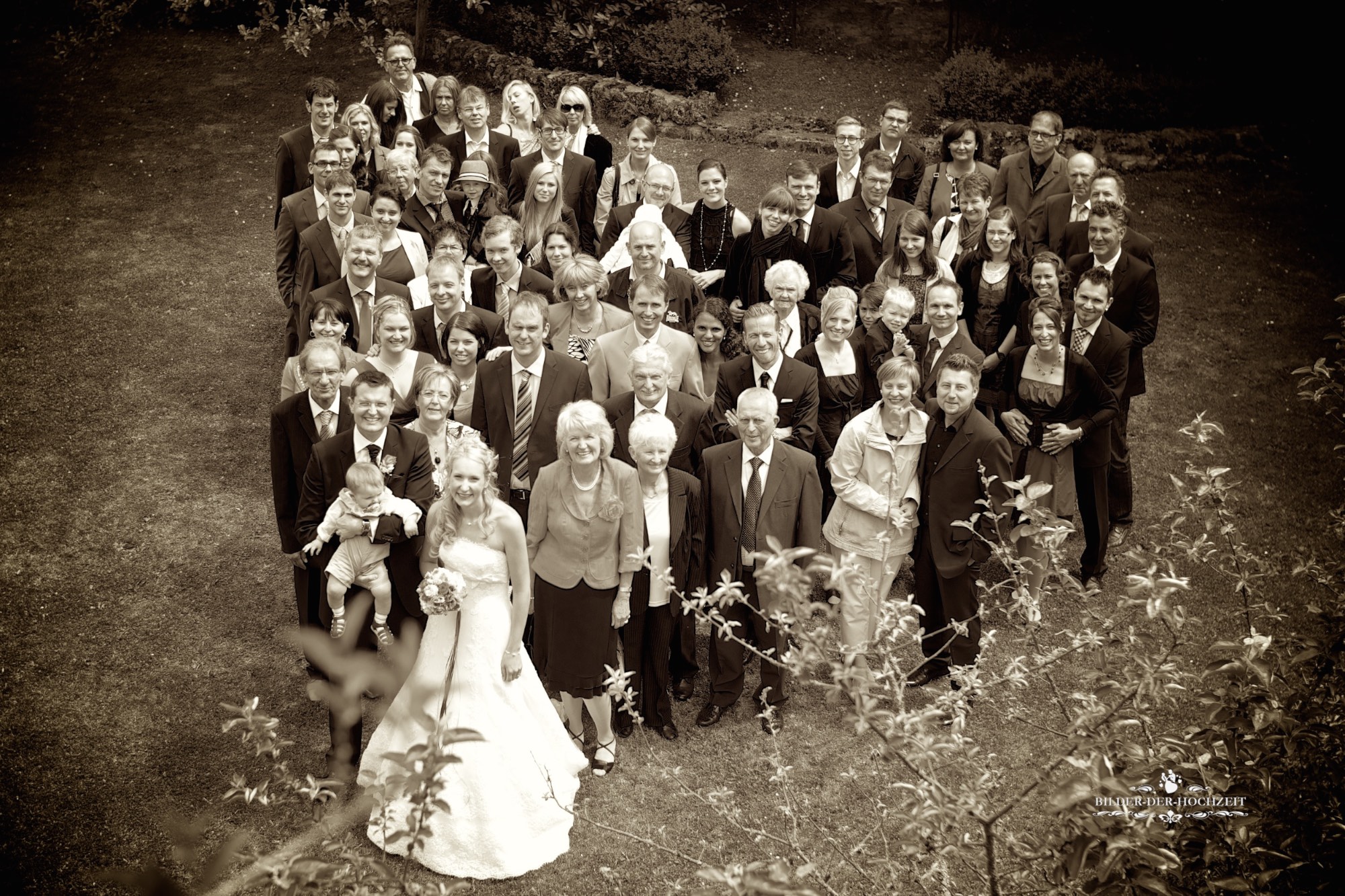 Gruppenbild in Herzform